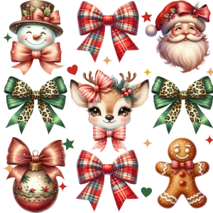 Bows, Snowman, Gingerbread