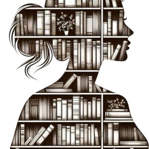 Woman With Book Shelves