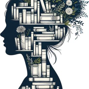 Silhouette With Book Shelves