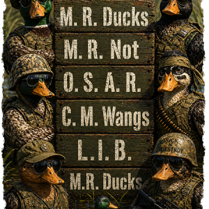 M.R. Duck M.R. Not O.S.A.R. C. M. Wangs L.I.B M.R. Ducks