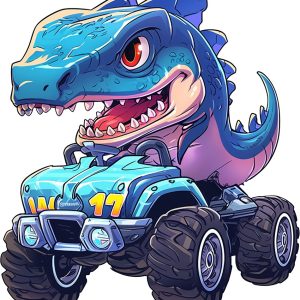 Dinosaur Monster Truck Blue