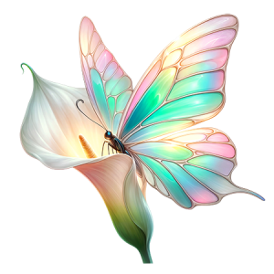 White Green and Pink On Tulip